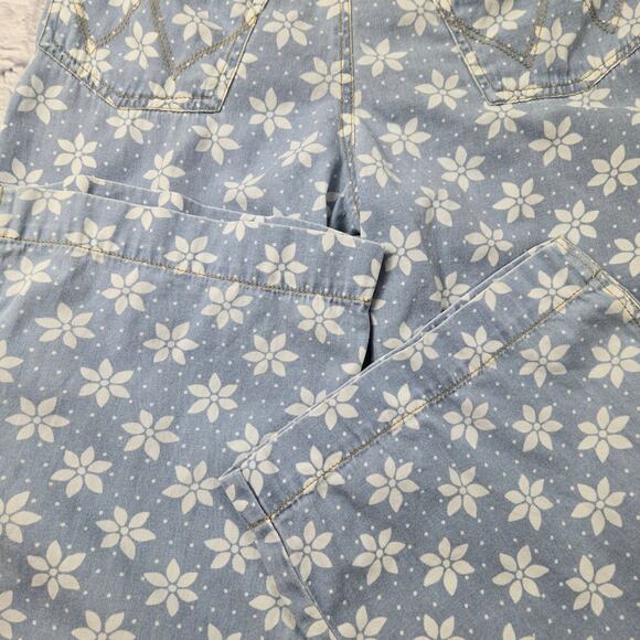 Wrangler X Billabong Women's Perfect Pair Daisy Floral Jeans Blue Chambray sz 28 - Picture 14 of 16